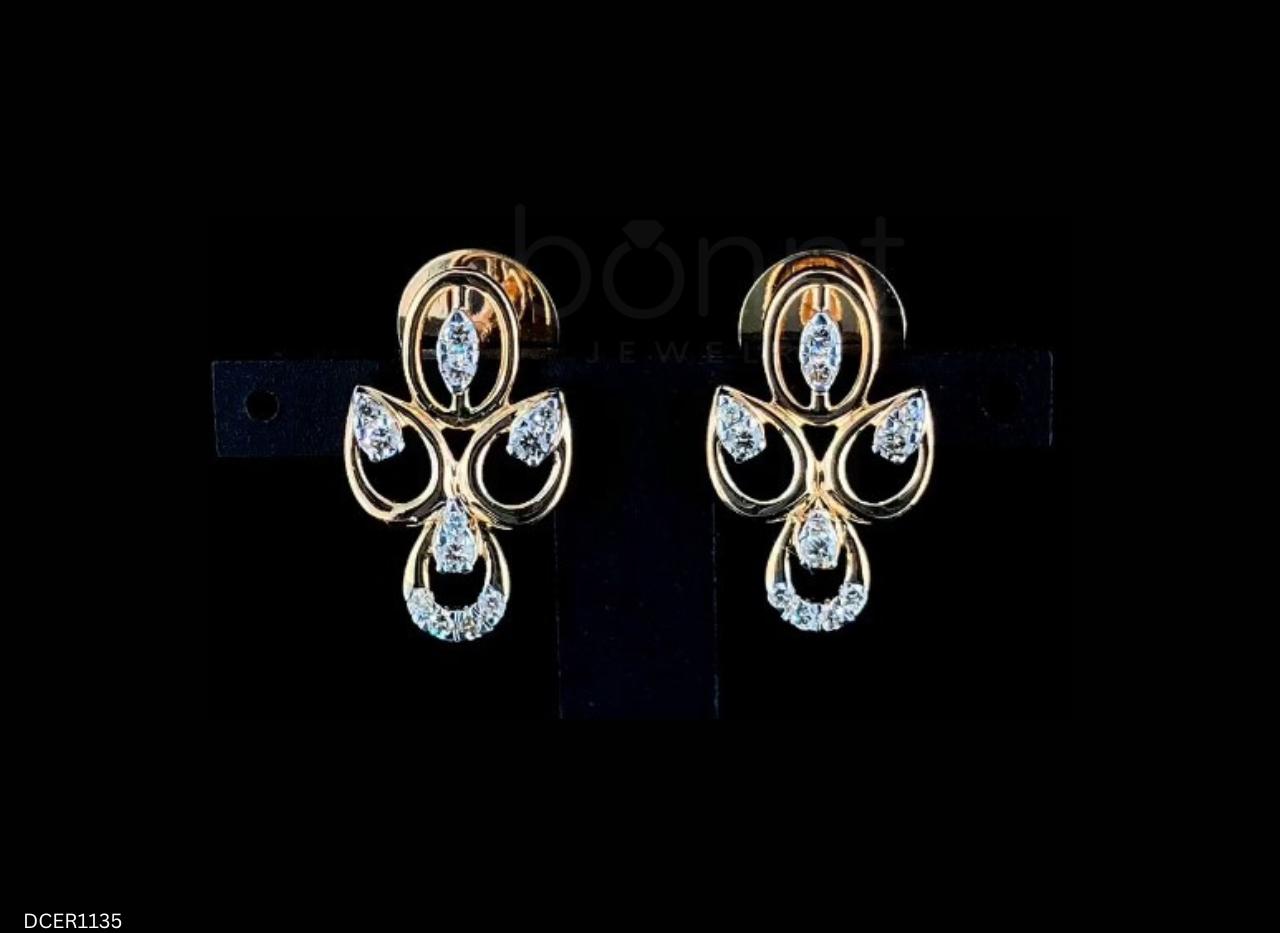 Eternal Bloom Moissanite Diamond Earrings – D Color VVS Brilliance