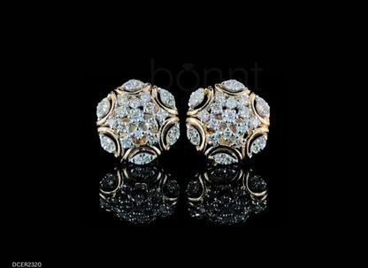 Luxury Moissanite Diamond Cluster Stud Earrings – D Color VVS, Ideal Cut