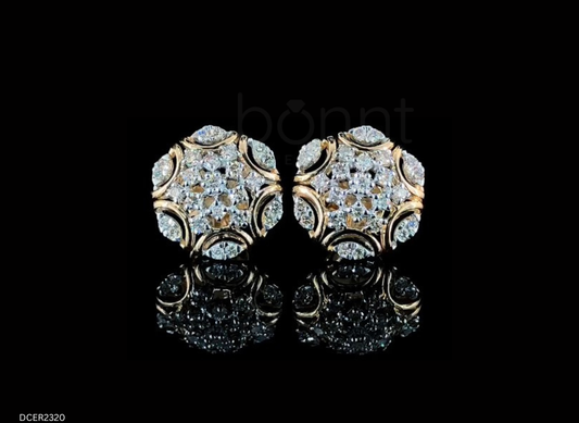 Luxury Moissanite Diamond Cluster Stud Earrings – D Color VVS, Ideal Cut