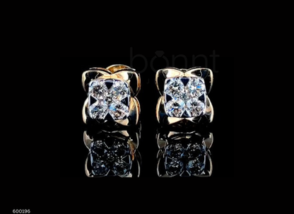 Classic Cushion Moissanite Diamond Stud Earrings in Gold | D Color VVS | Timeless Luxury
