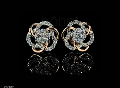 Eternal Bloom Moissanite Diamond Stud Earrings | D Color • VVS Clarity • Ideal Cut