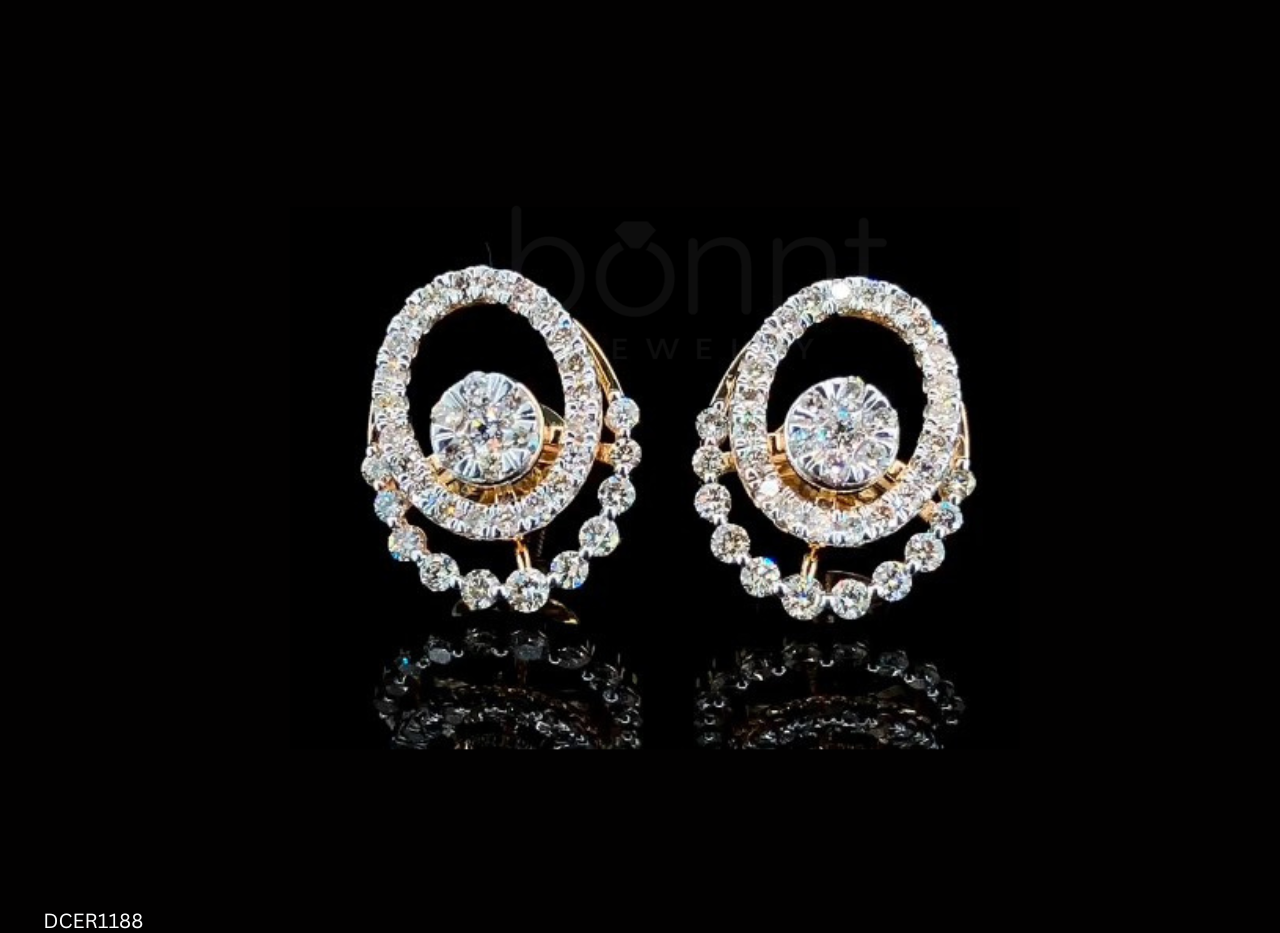 Eternal Oval Halo Moissanite Diamond Earrings – D Color VVS Clarity | Bonnt Fine Jewelry