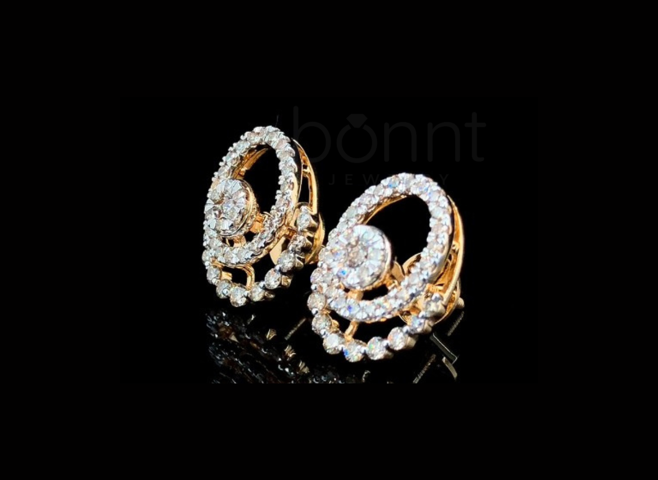 Eternal Oval Halo Moissanite Diamond Earrings – D Color VVS Clarity | Bonnt Fine Jewelry