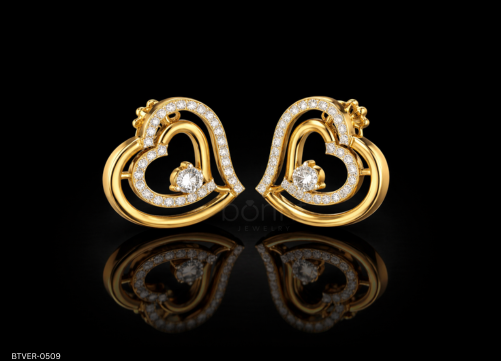 Heart Embrace Solitaire Lab-Grown Diamond Earrings | EF Color • VVS/VS Clarity | Sustainable Luxury