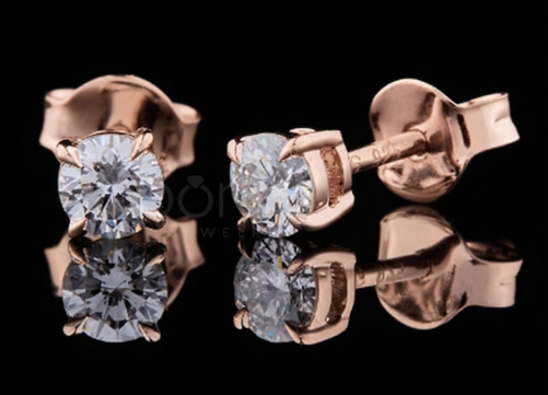 Unspoken Luxury Classic Moissanite Solitaire Earrings