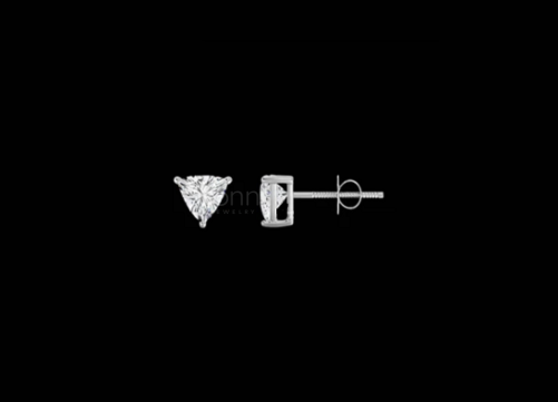 Lab-Grown Diamond Trillion Solitaire Stud Earrings | Timeless Luxury