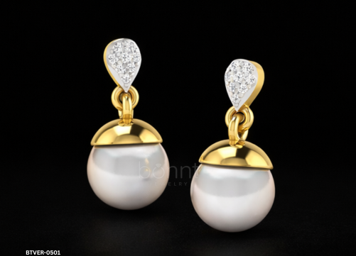 Valentine Trillion-Cut Lab Grown Diamond Stud Earrings in Gold or Silver | EF Color, VVS–VS Clarity