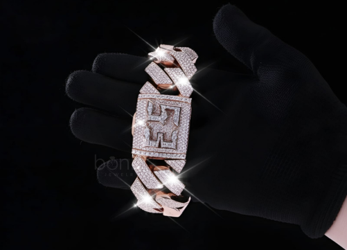 Lab-Grown Diamonds-Iced Hip Hop Cuban Bracelet (EF Color, VVS/VS Clarity)