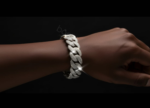 Iced Hip Hop Cuban Bracelet – D Color VVS Moissanite | Timeless Luxury Shine