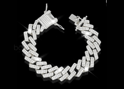 Fully Iced Hip Hop Cuban Bracelet – Lab-Grown Diamond Shine
