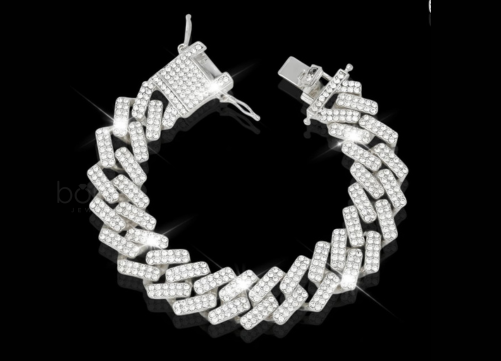 Iced Hip Hop Cuban Bracelet – D Color VVS Moissanite | Luxury Street Statement