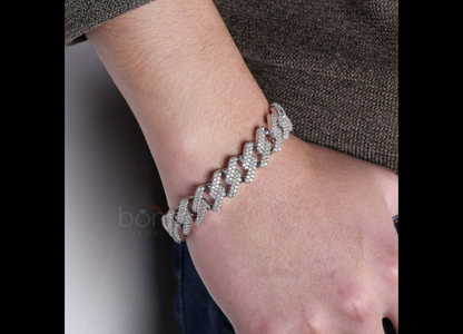 Iced Hip Hop Cuban Bracelet – D Color VVS Moissanite | Luxury Street Statement