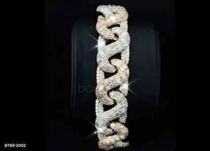 Iced Hip Hop Cuban Link Bracelet – Lab-Grown Diamonds (EF Color, VVS/VS Clarity)
