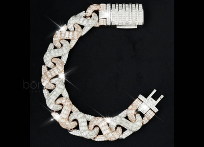 Iced Hip Hop Cuban Link Bracelet – Lab-Grown Diamonds (EF Color, VVS/VS Clarity)