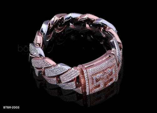 Lab-Grown Diamonds-Iced Hip Hop Cuban Bracelet (EF Color, VVS/VS Clarity)