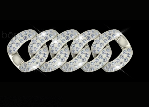 The Frostbite: Iced-Out Pave Cuban Link Bracelet D Color VVS Moissanite | Brilliant Luxury Look