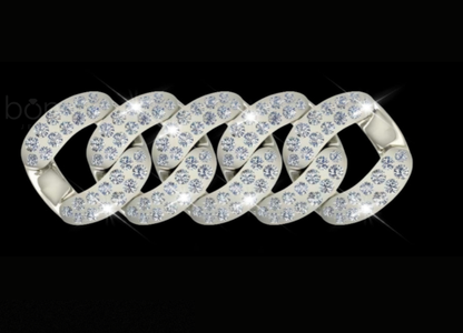 The Frostbite: Iced-Out Pave Cuban Link Bracelet D Color VVS Moissanite | Brilliant Luxury Look