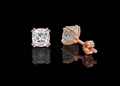 Regal Glow Ornate Gallery Diamond Stud Earrings | Lab Grown EF Color, VVS–VS Clarity