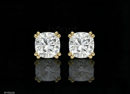 Regal Glow Ornate Gallery Diamond Stud Earrings | Lab Grown EF Color, VVS–VS Clarity
