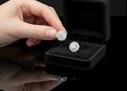 Exquisite Floral Cluster Lab Grown Diamond Earrings for Timeless Elegance and Brilliant Sophistication