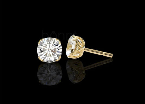 Signature Glow Solitaire Stud Earrings | D Color Moissanite
