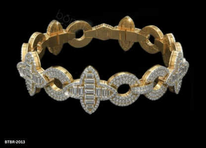 Premium Hip Hop Cuban Bracelet | Lab-Grown Diamond Iced EF Color, VVS–VS Clarity