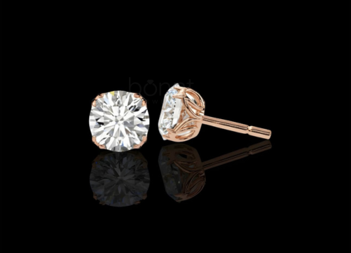 Signature Glow Solitaire Stud Earrings | D Color Moissanite
