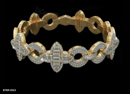 Luxury Cuban Bracelet with Fire-Rich Moissanite Diamond D-Color VVS