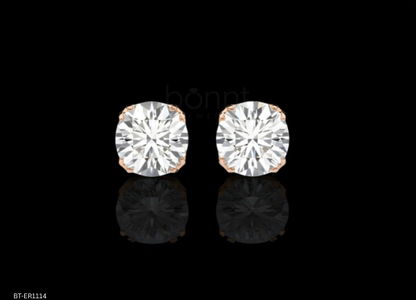 Signature Glow Solitaire Stud Earrings | D Color Moissanite