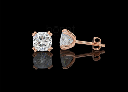 Regal Glow Ornate Gallery Diamond Stud Earrings | Lab Grown EF Color, VVS–VS Clarity