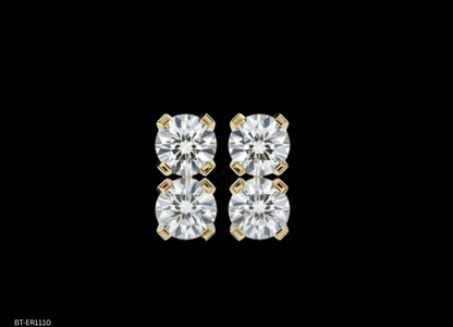 Exquisite Round Brilliant Cut Diamond Stud Earrings – Lab Grown EF VVS/VS