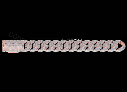 Iced-Out Lab-Grown Diamonds Cuban Link Bracelet – EF Color VVS/VS