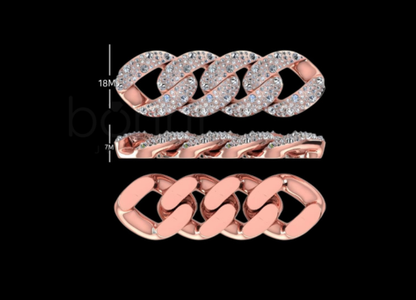 Iced-Out Lab-Grown Diamond Cuban Link Bracelet – Luxury Statement Jewelry