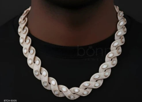 Iced Cuban Link Chain with Lab-Grown Diamonds | EF Color • VVS/VS Clarity