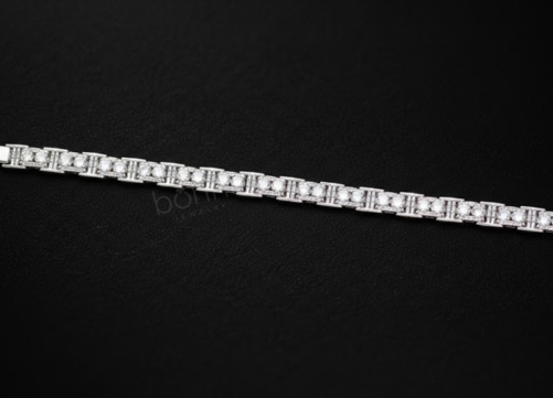 Men’s Moissanite Diamond Bracelet – D Color, VVS Clarity | Brilliant Luxury