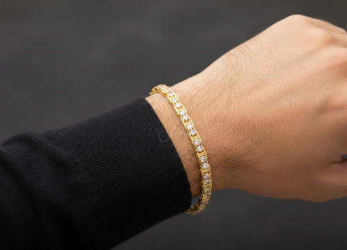 Men’s Moissanite Diamond Bracelet – D Color, VVS Clarity | Brilliant Luxury