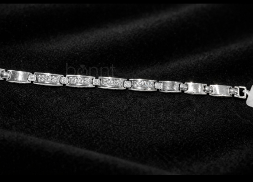 Men’s Moissanite Diamond Bracelet – D Color, VVS Clarity | Refined Brilliance