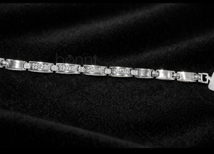 Men’s Moissanite Diamond Bracelet – D Color, VVS Clarity | Refined Brilliance