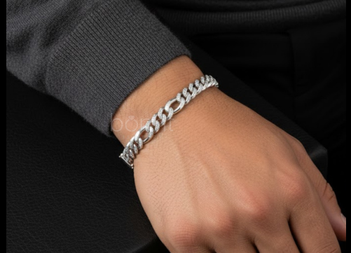 Men’s Moissanite Diamond Cuban Bracelet – D Color, VVS Clarity | Bold Brilliance