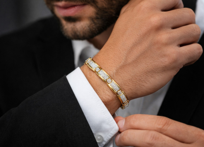 Men’s Moissanite Diamond Bracelet – D Color, VVS Clarity | Refined Brilliance