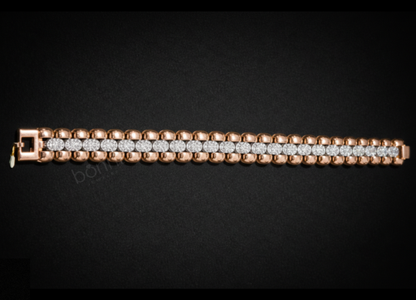 Men’s Lab Grown Diamond Cuban Bracelet – EF Color, VVS/VS Clarity | Bold Luxury Statement