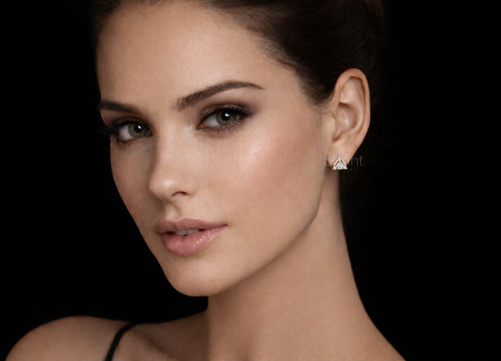 Trillion Stud Earrings in Lab-Grown Diamond – EF Color, VVS/VS Clarity, Ideal Cut | Luxury Diamond Earrings