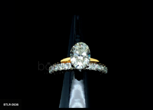 Oval Bridal Set Lab-Grown Diamond Solitaire Ring | EF Color • VVS–VS Clarity • Ideal Cut