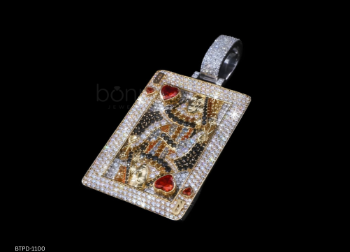 Iced King of Hearts Hip-Hop Pendant – Lab-Grown Diamonds