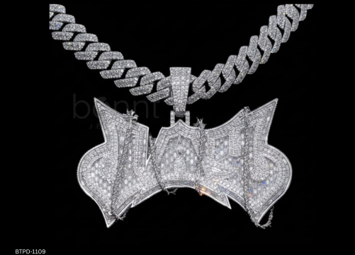Iced-Out Luxury Hip-Hop Pendant — D Color VVS Moissanite