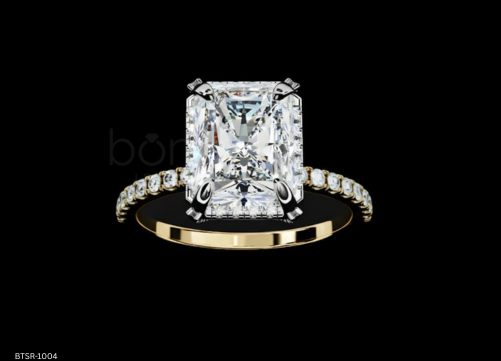 Radiant Emerald-Cut Lab Grown Diamond Solitaire Ring – EF Color, VVS/VS Clarity | Timeless Luxury