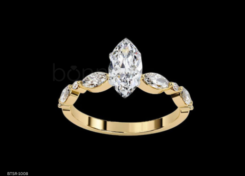 Marquise Solitaire Lab-Grown Diamond Ring (EF Color, VVS/VS Clarity) | Elegant Romance by bonnt.com