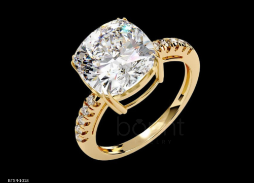 Cushion-Cut Lab Grown Diamond Solitaire Ring – EF Color, VVS/VS Clarity | Bonnt