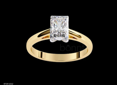 Radiant Emerald Solitaire Ring in Lab-Grown Diamond | EF Color, VVS/VS Clarity