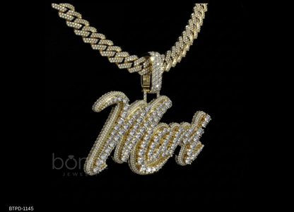 Luxury Street Name Pendant Featuring D-Color Moissanite